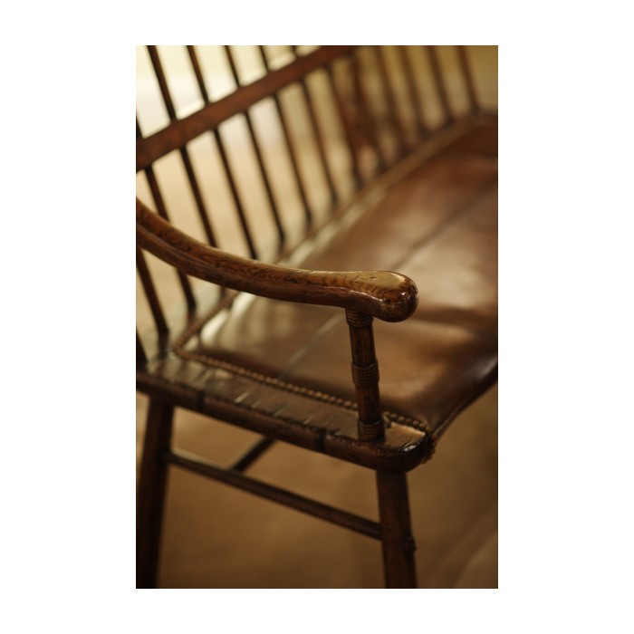 Rustic Style Dark Oak Country Bench