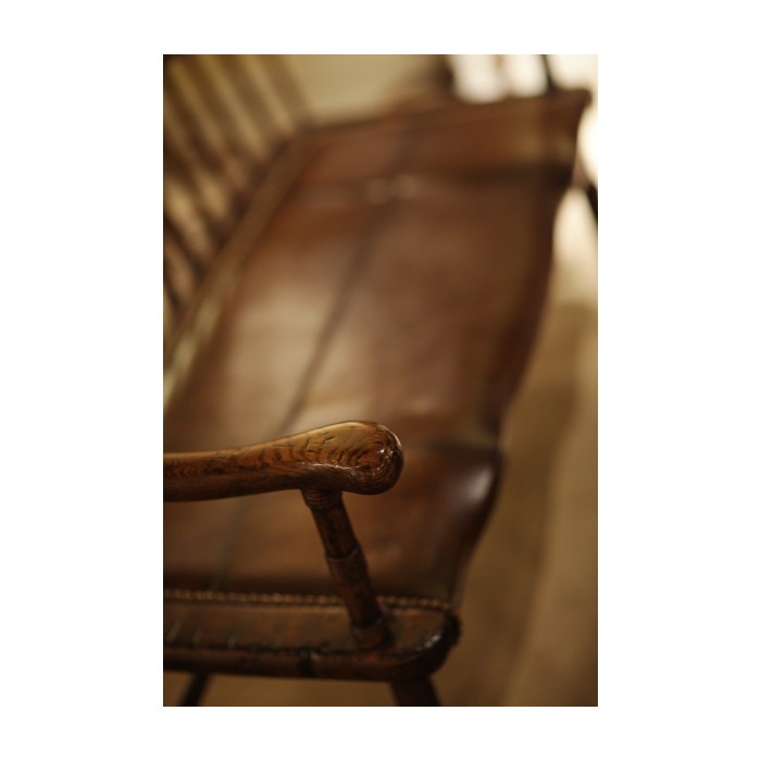 Rustic Style Dark Oak Country Bench
