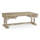 Large Elizabethan Style Grey Oak Desk