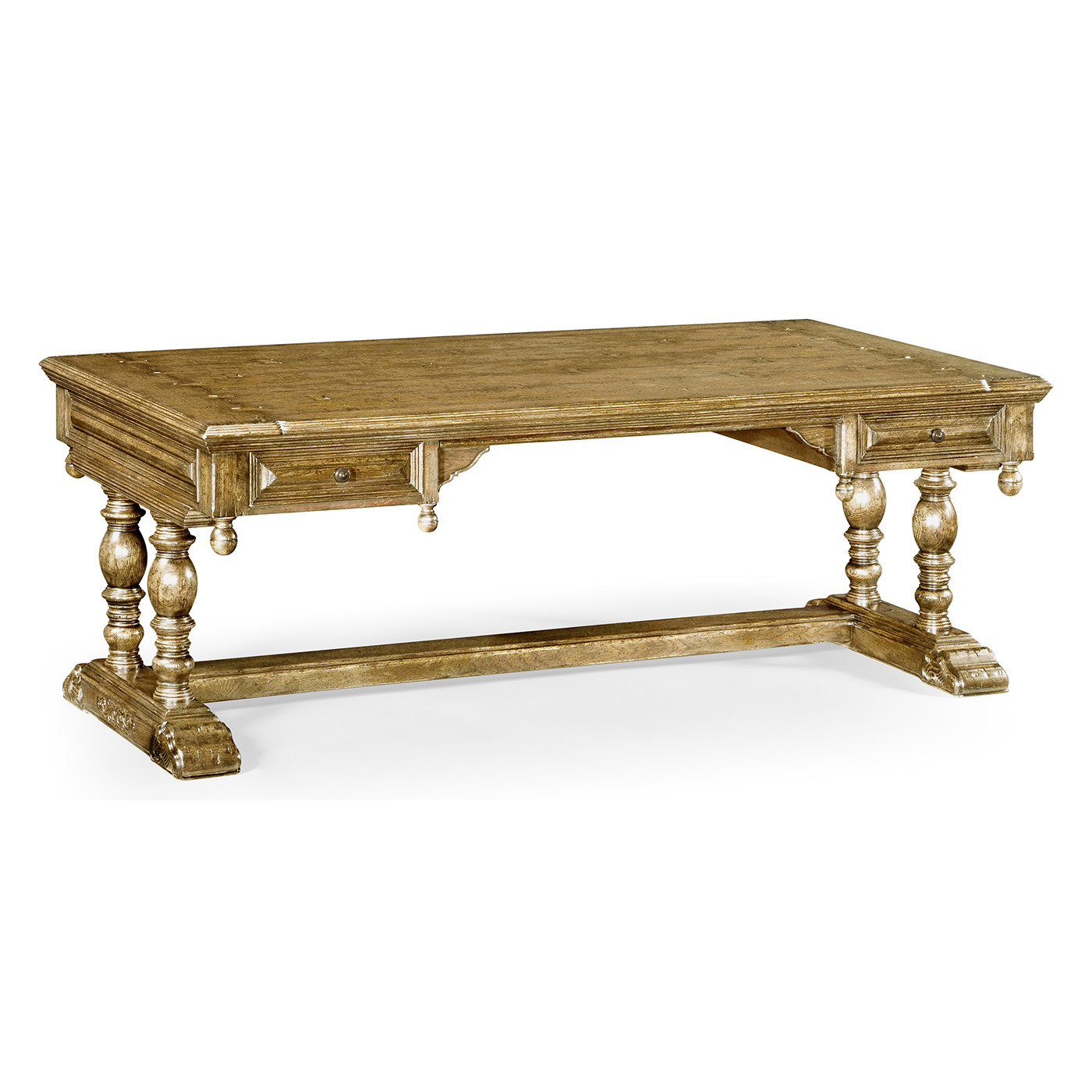 Large Elizabethan Style Natural Oak Desk