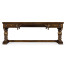 Large Elizabethan Style Dark Oak Desk