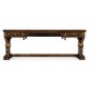 Large Elizabethan Style Dark Oak Desk