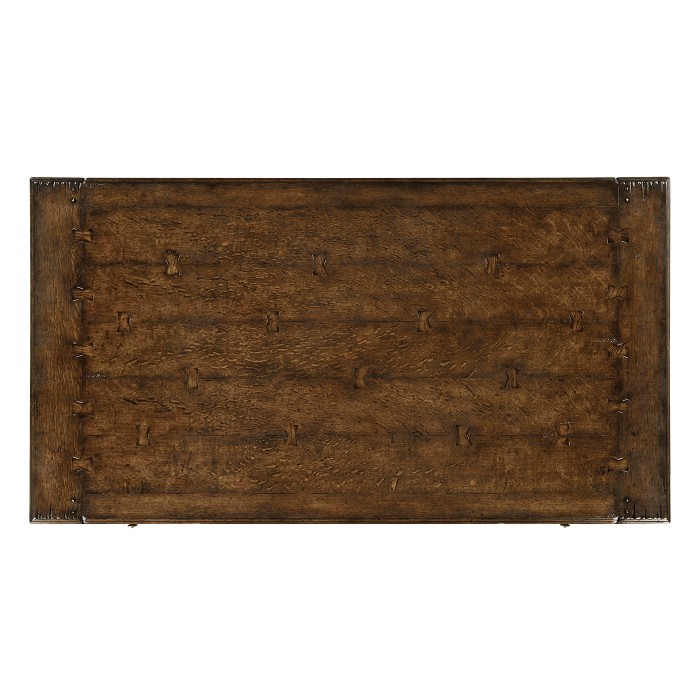 Large Elizabethan Style Dark Oak Desk