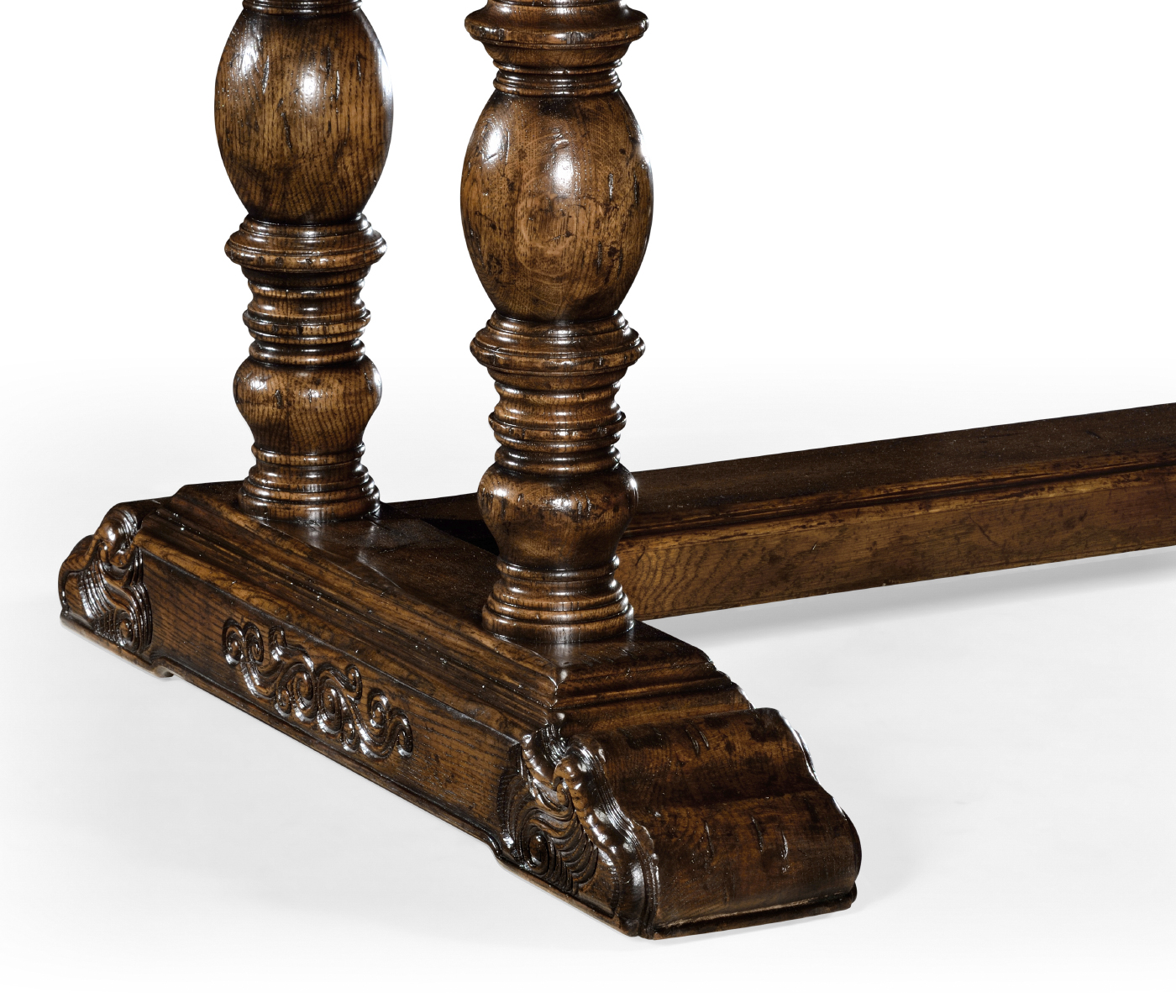 Large Elizabethan Style Dark Oak Desk