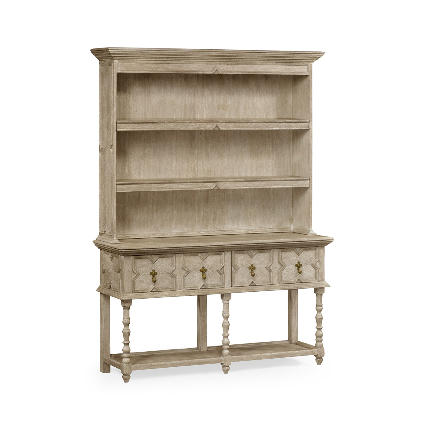 Tudor Style Grey Oak Welsh Dresser
