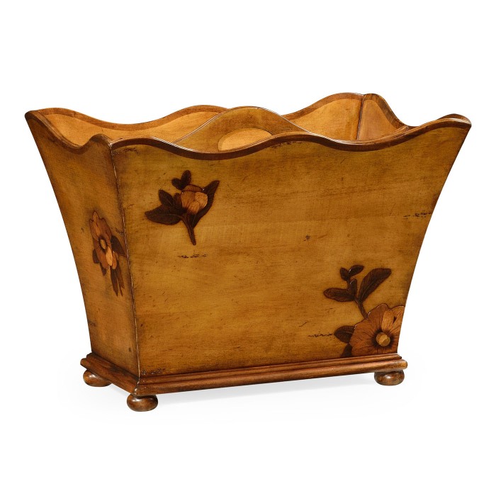 Walnut Raised Floral Canterbury