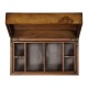 Walnut Raised Floral Rectangular Box