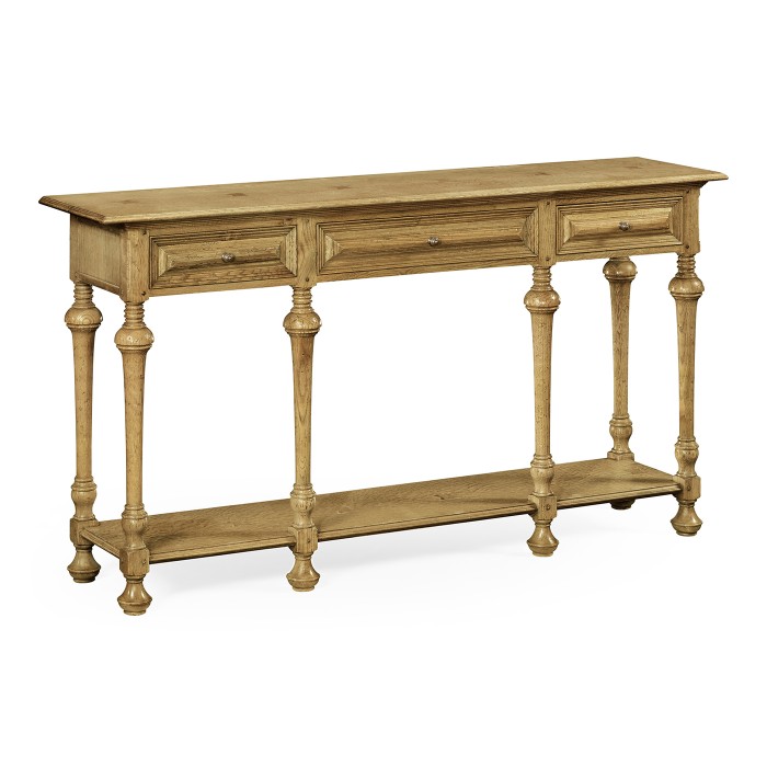 Large Elizabethan Style Natural Oak Console