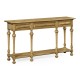 Large Elizabethan Style Natural Oak Console