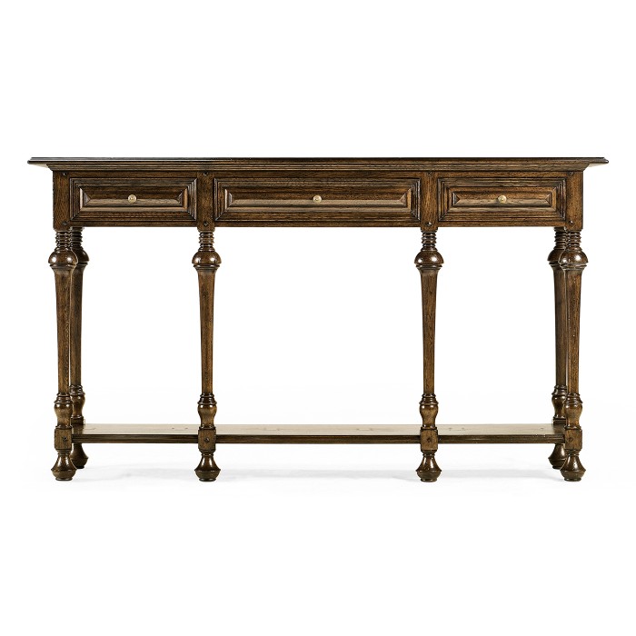 Large Elizabethan Style Dark Oak Console