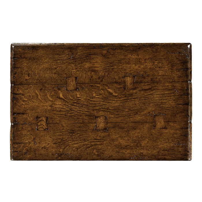 Elizabethan Style Dark Oak Rectangular Side Table