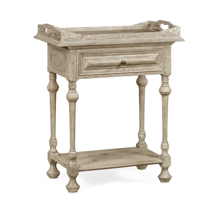 Elizabethan Style Grey Oak Tray Table