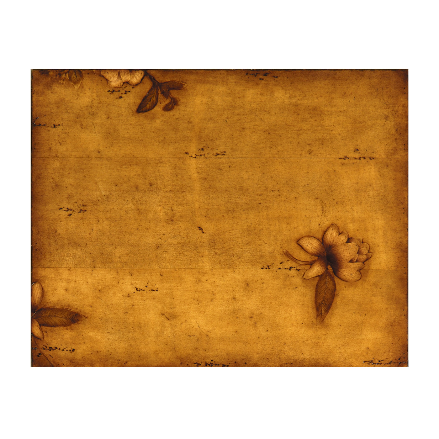 Walnut raised floral tall chest of drawers