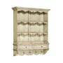 White painted hanging shelves