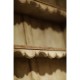 White painted hanging shelves