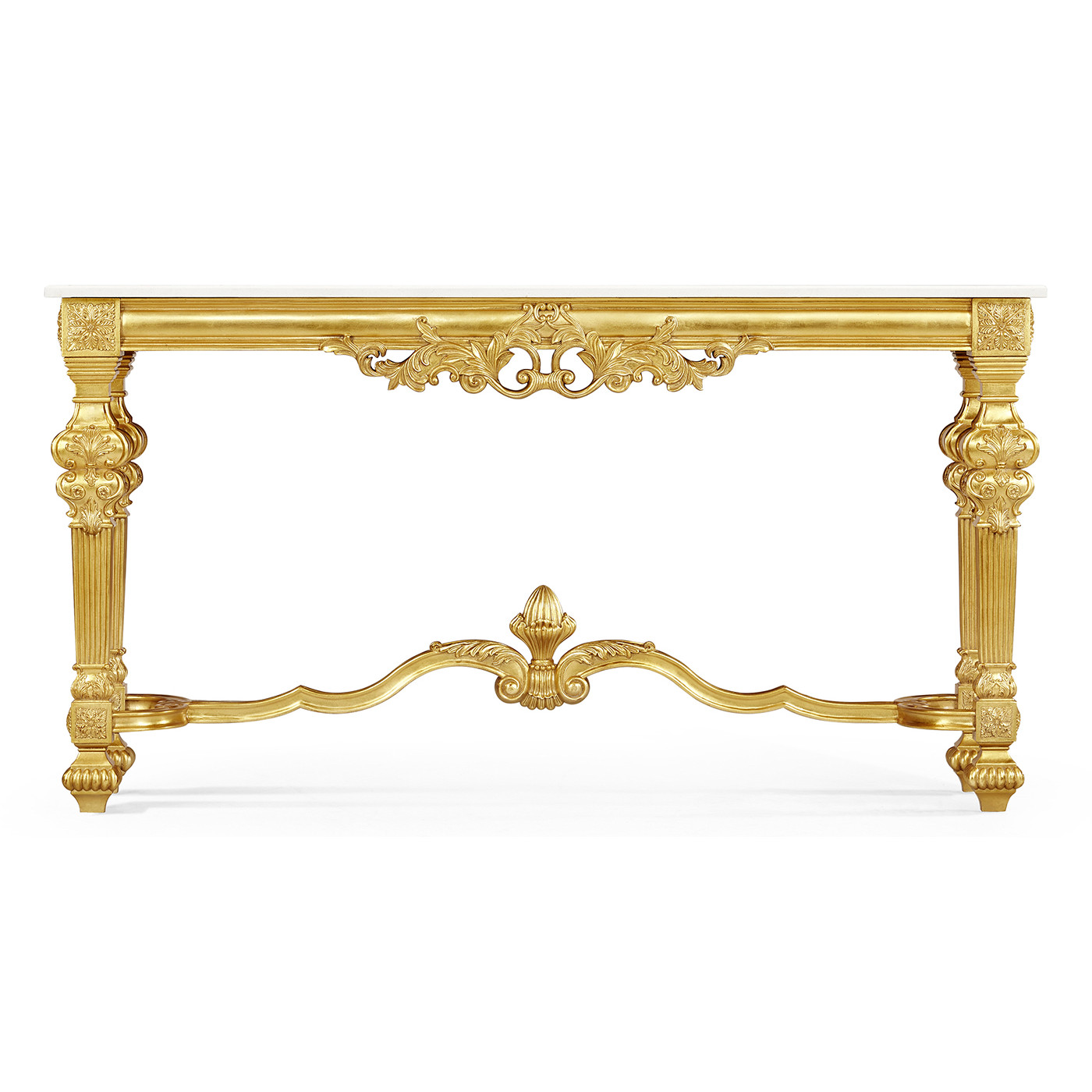 Marble Topped Baroque Gilded Console