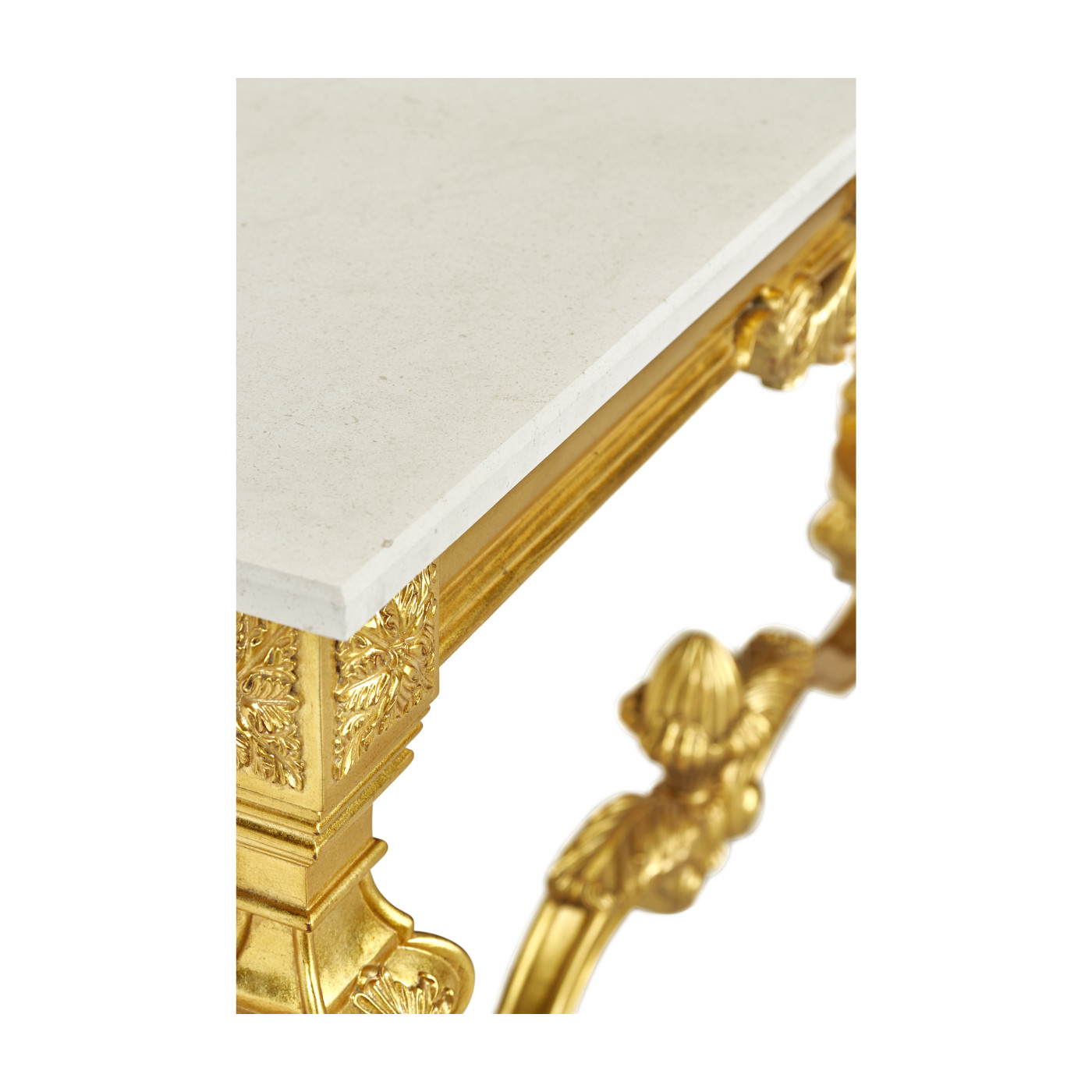Marble Topped Baroque Gilded Console
