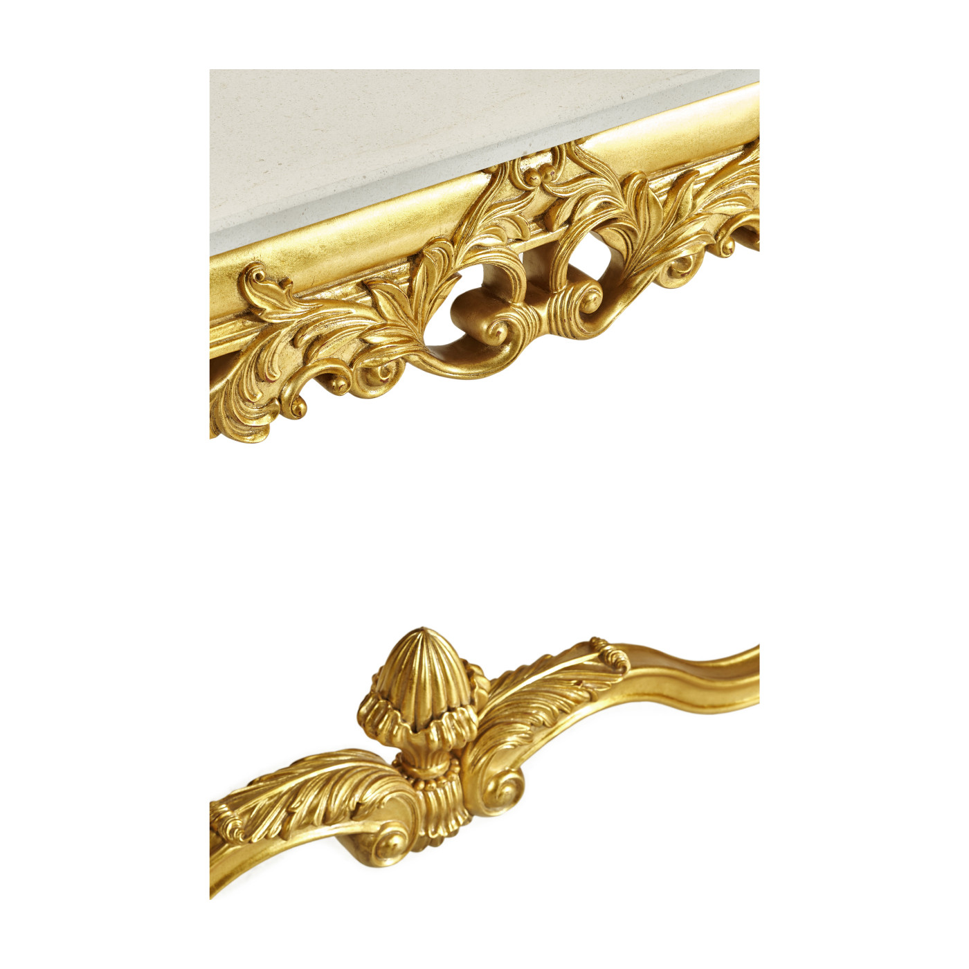 Marble Topped Baroque Gilded Console