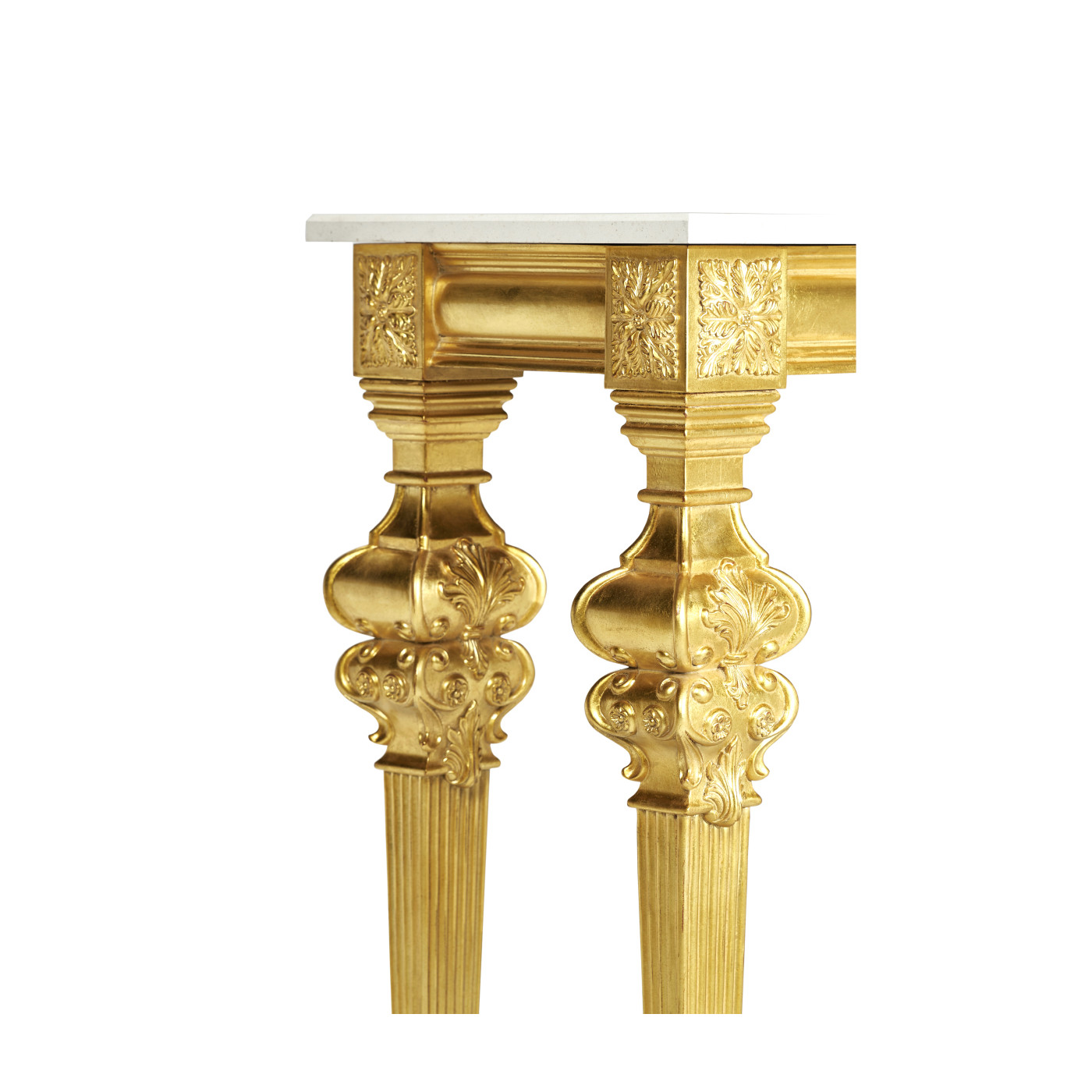 Marble Topped Baroque Gilded Console