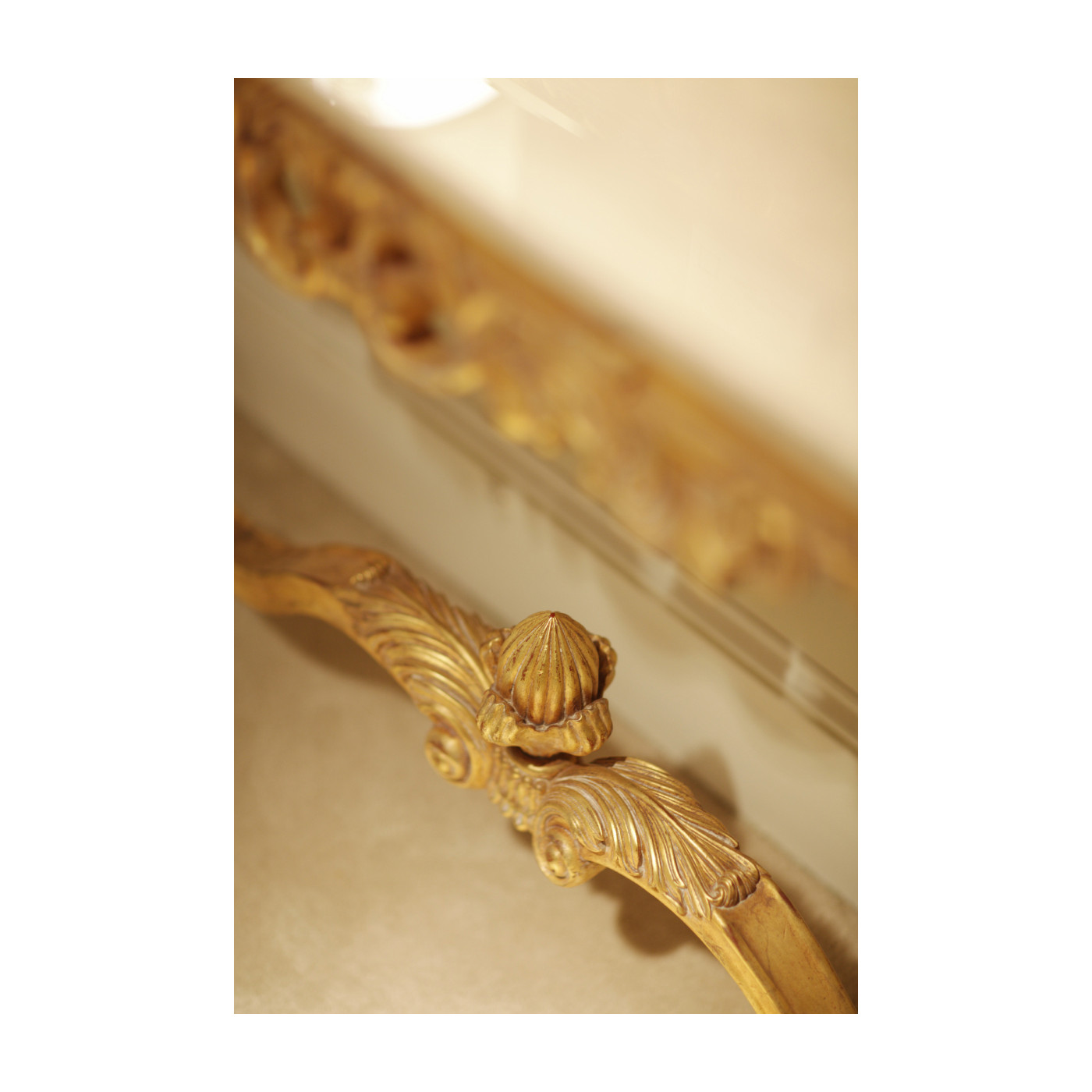 Marble Topped Baroque Gilded Console