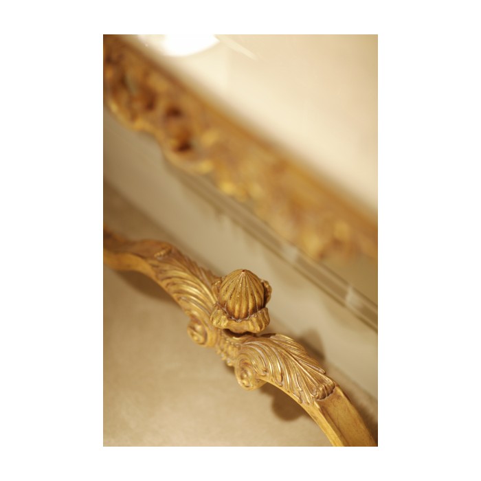 Marble Topped Baroque Gilded Console
