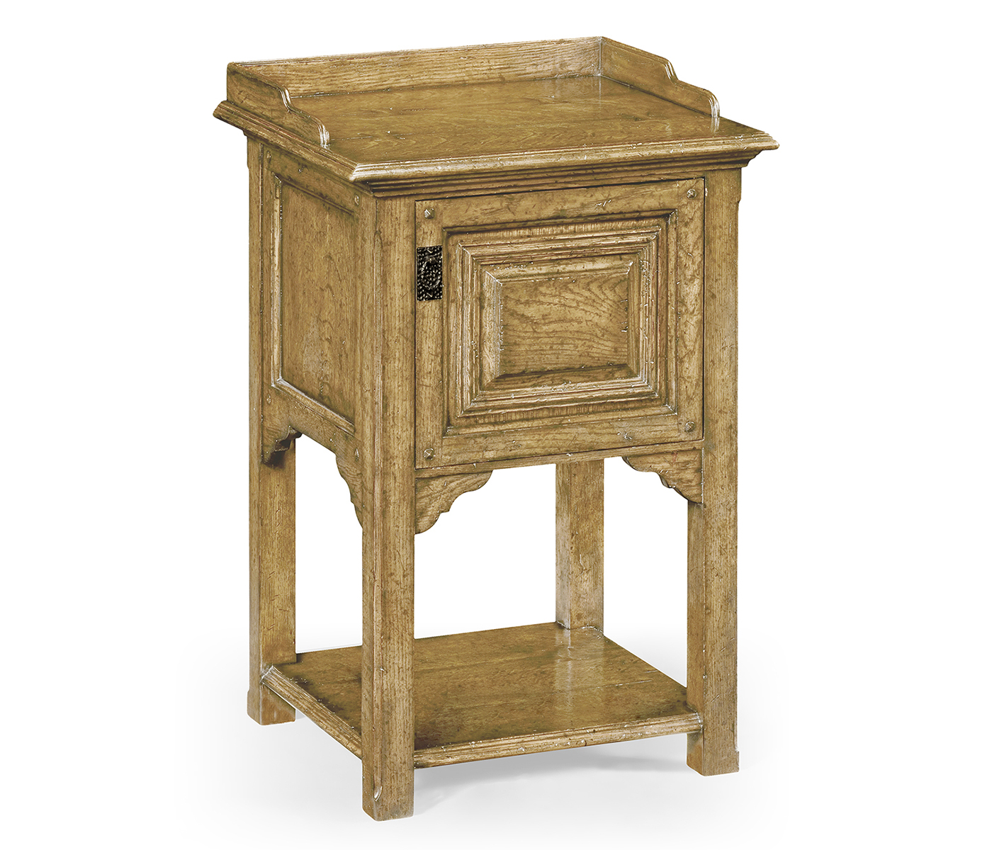 Elizabethan Style Natural Oak Bedside Table