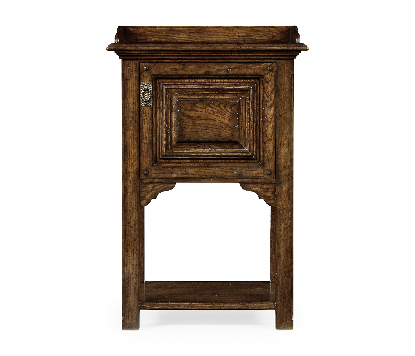 Elizabethan Style Dark Oak Bedside Table