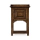 Elizabethan Style Dark Oak Bedside Table