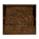 Elizabethan Style Dark Oak Bedside Table