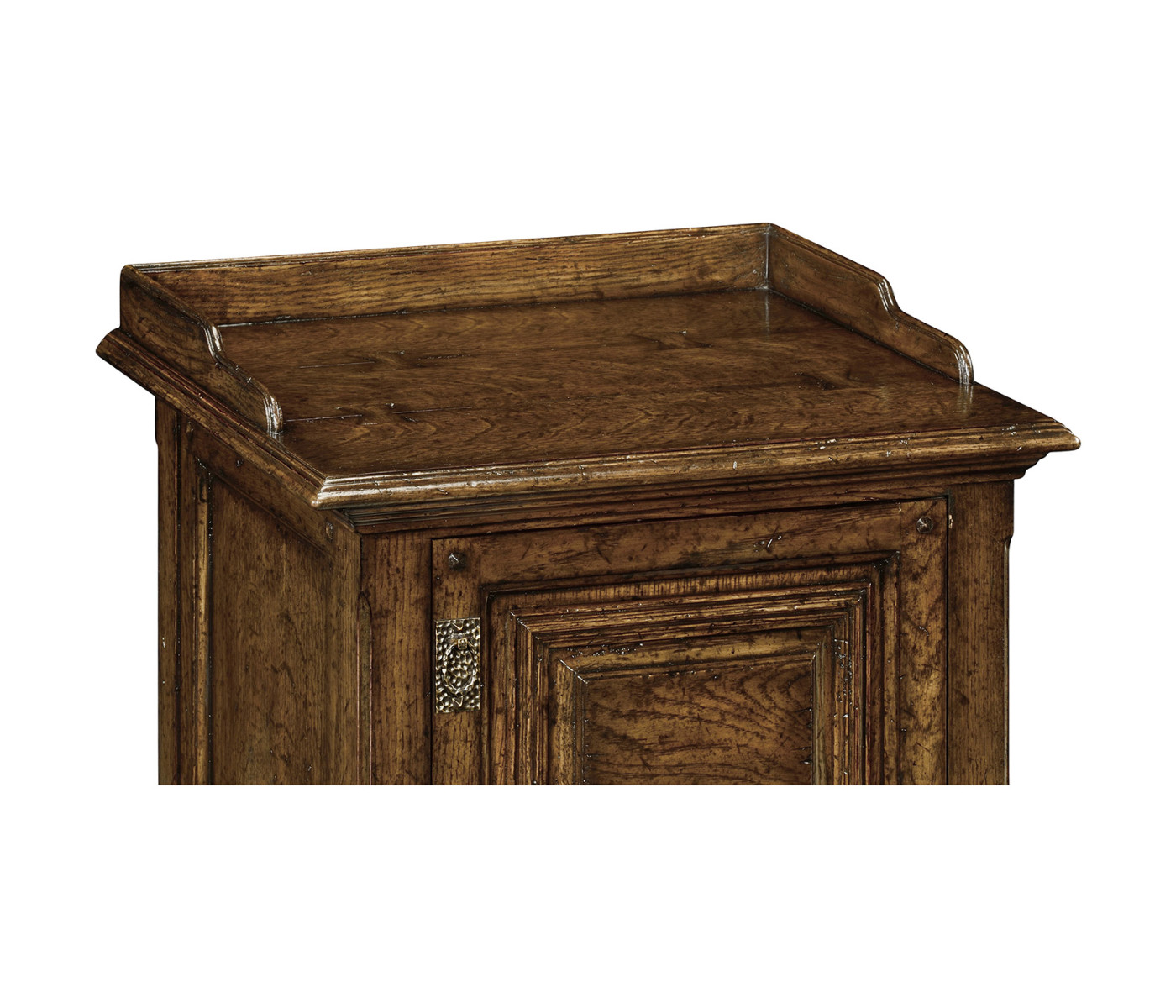 Elizabethan Style Dark Oak Bedside Table