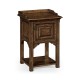 Elizabethan Style Dark Oak Bedside Table