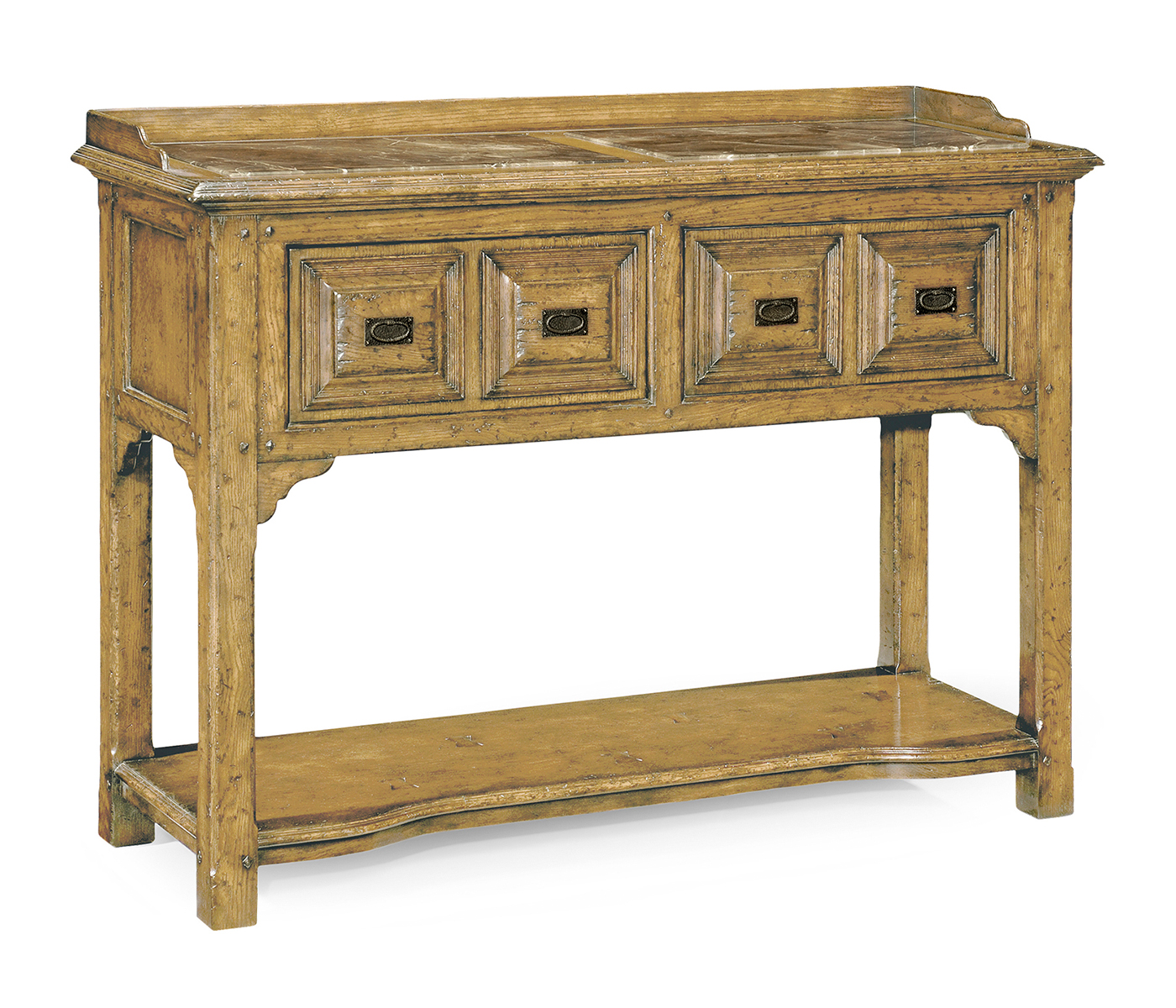 Tudor Style Natural Oak Buffet Or Serving Table