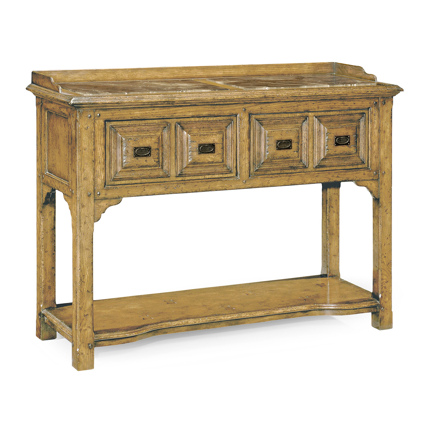 Tudor Style Natural Oak Buffet Or Serving Table