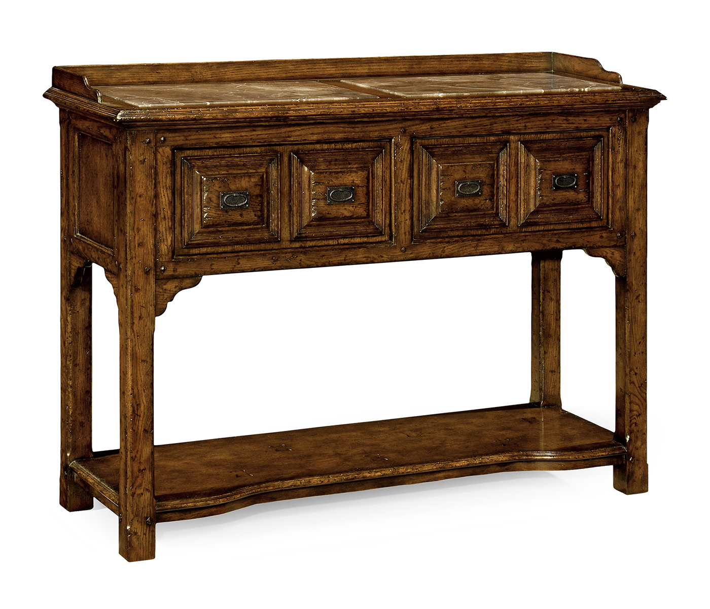 Tudor Style Dark Oak Buffet Or Serving Table