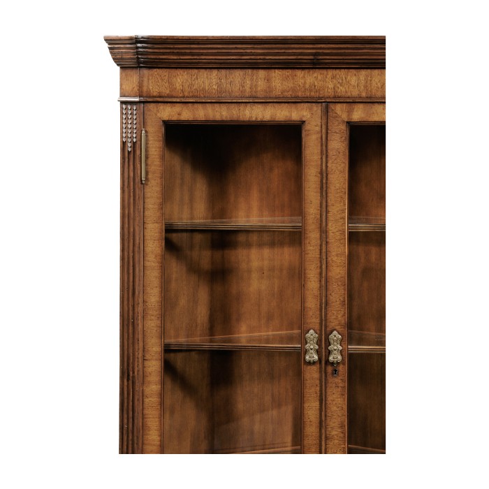 Serpentine Walnut Corner Cabinet