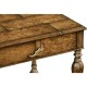 Rustic crotch walnut square side table
