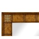 Square walnut & burl oak mirror