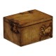 Walnut Raised Floral Drinks Coasters Box