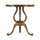 Walnut lamp table with satinwood inlaid top