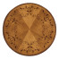 Walnut lamp table with satinwood inlaid top