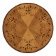 Walnut lamp table with satinwood inlaid top