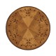 Walnut lamp table with satinwood inlaid top