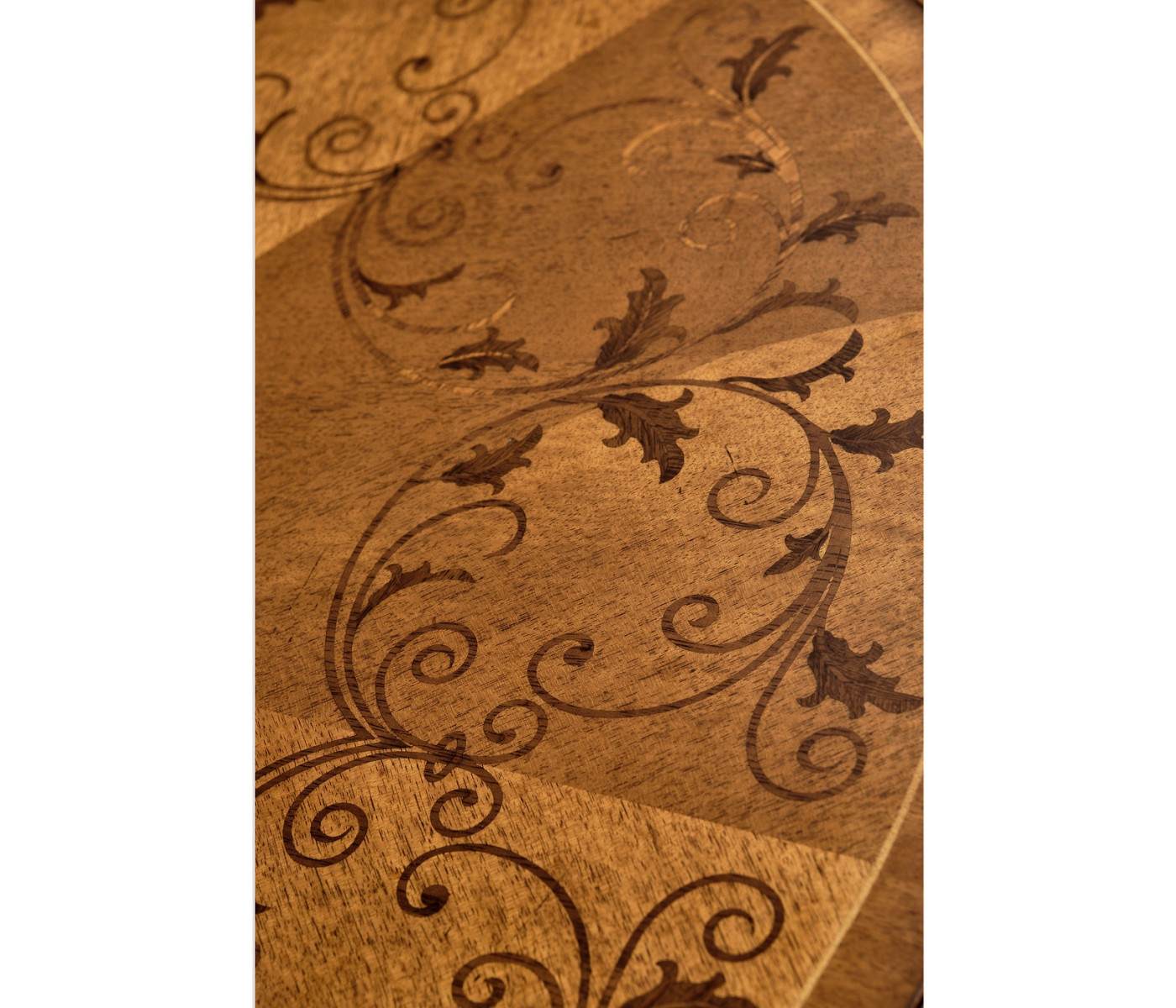 Walnut lamp table with satinwood inlaid top