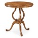 Walnut lamp table with satinwood inlaid top