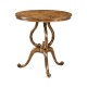 Walnut lamp table with satinwood inlaid top