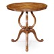Walnut lamp table with satinwood inlaid top