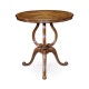 Walnut lamp table with satinwood inlaid top
