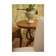Walnut lamp table with satinwood inlaid top