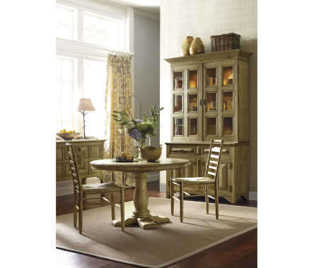 Tudorbethan Grey Oak China Cabinet