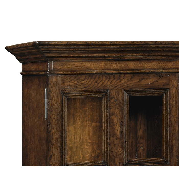 Tudorbethan Dark Oak China Cabinet